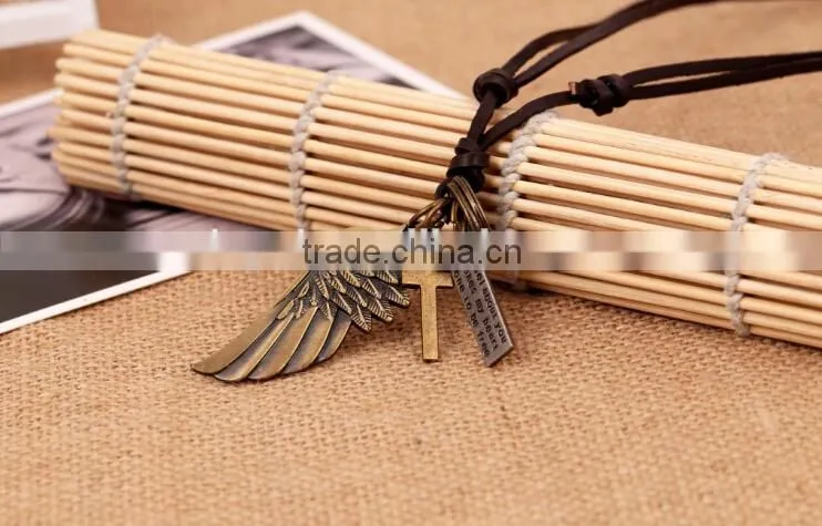 Hot sale Vintage leather strap necklace for men