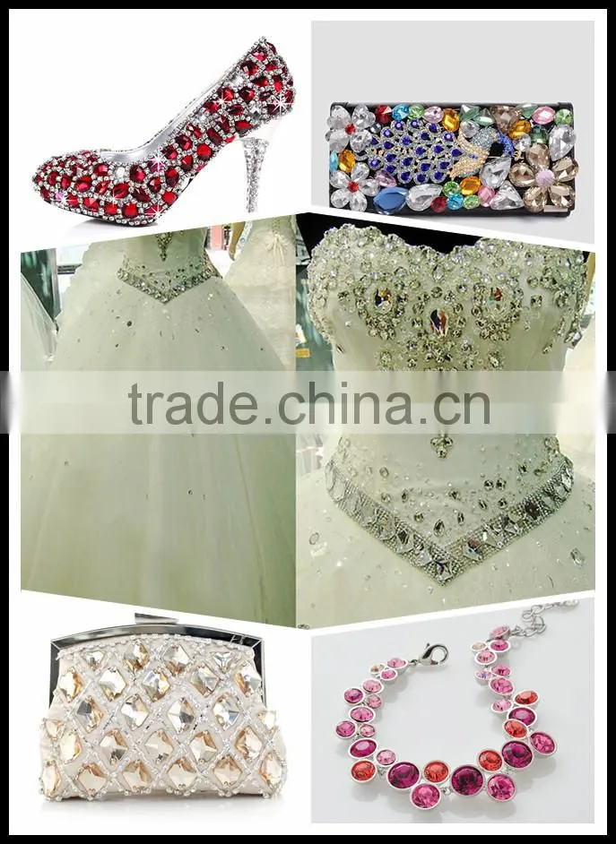 Oval shaped nail crystal stones for clothes decoration