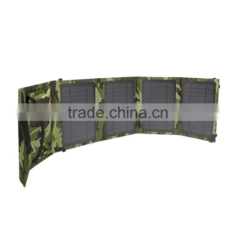 6V 14W Solar Panel Charger Dual Output Folding Foldable Solar Charger For Mobile Phone iPad Tablet
