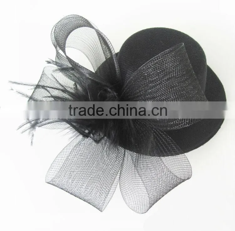 MYLOVE 2 colors feather hat in stock bridal hair accessory for women MLXM021