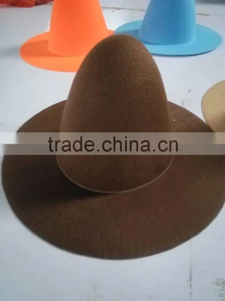 festival, party carnival witch hat with feather rope and trim can printed logo on it