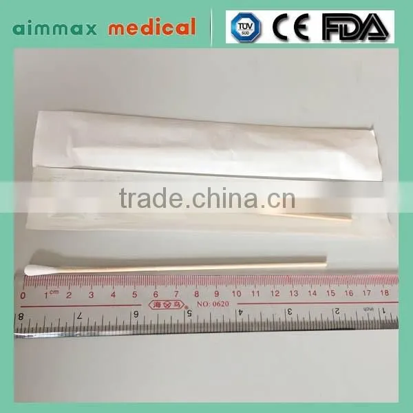 Sterilization wooden Applicators Medical wound care cotton swabs