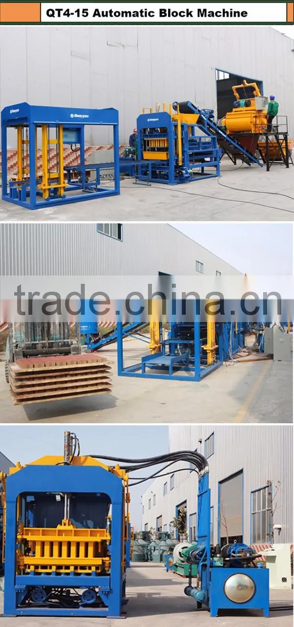 full automatic hollow block machine QT4-15C brick making machine for sale