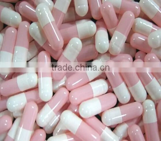 Different colors of empty gelatin capsule
