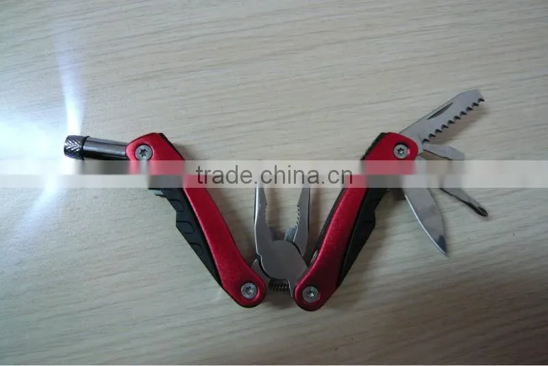 camping tool With LED 6 in 1 mini multi tool with led light