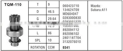 starter drive zhongzhen