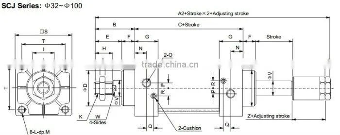 SC250-600 Pneumatic Cylinder
