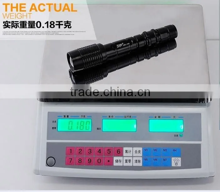 waterproof alluminum alloy high power led torch light 2000lm