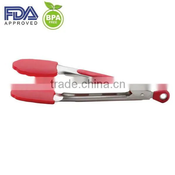 Silicone small kitchen food tong, bread tongs, mini food tongs best seller