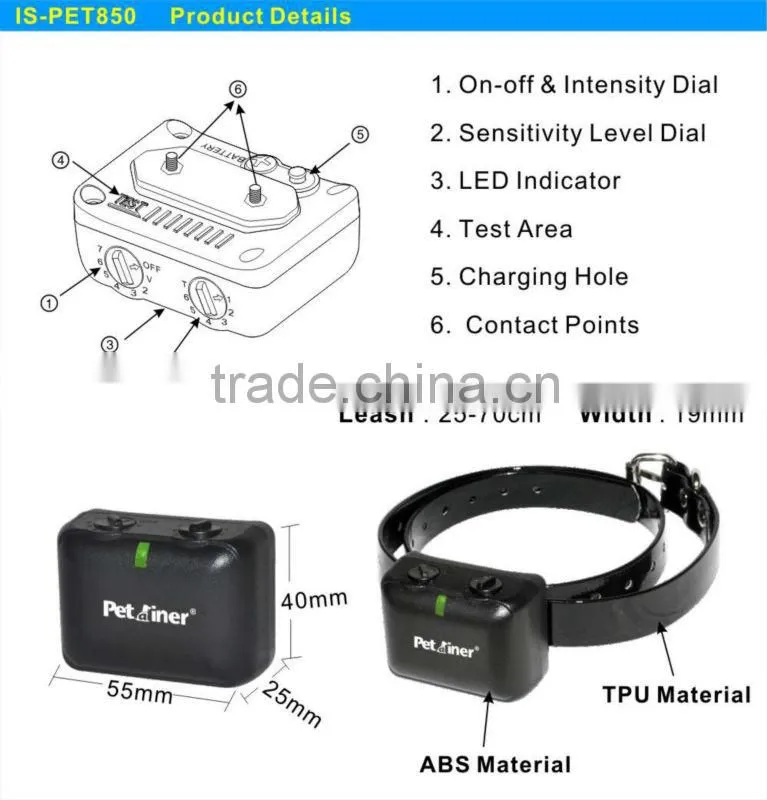 Hot sell Articles For Dog with 6 Intensity Levels For easy Dog Training Collar