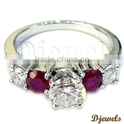 Ruby Engagement Rings, 14K White Gold Rings, Rings Jewelry