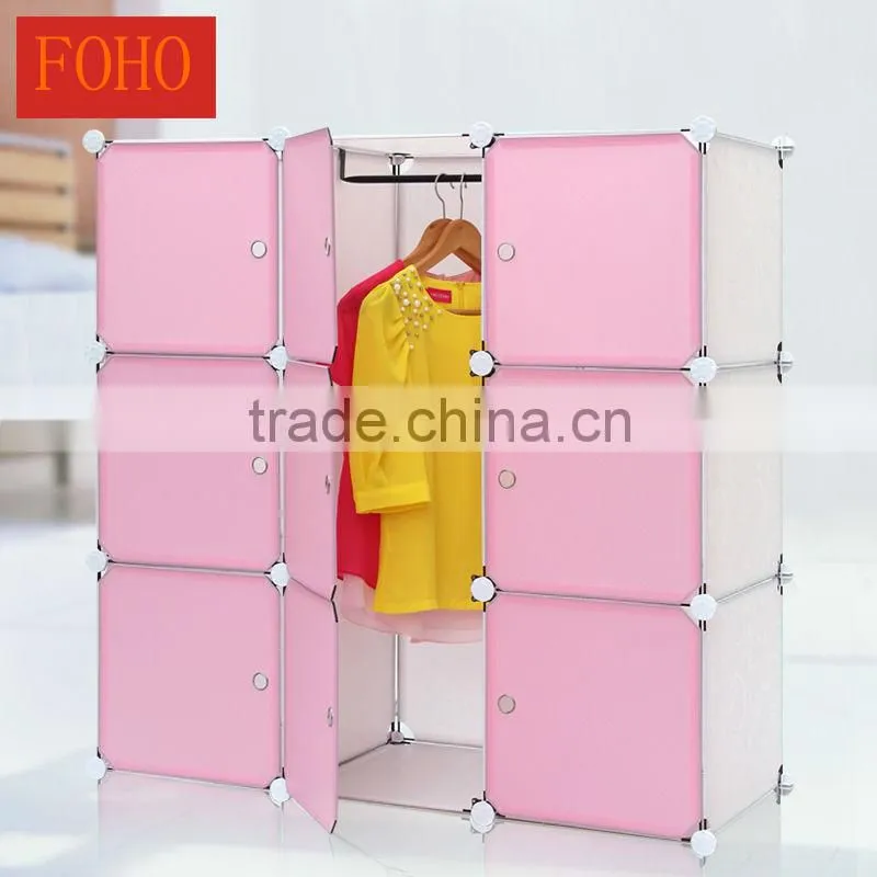 2015 Easy Assembled Modern DIY plastic shelf for cloth