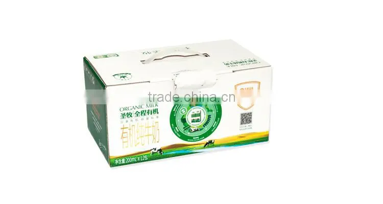 Beverage carton with plastic handle