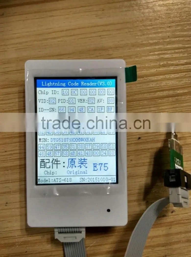 Newest cable tester identifier for iPhone 6s 6 Plus SE cable ID code reader for iPhone 5 5S iPad air mini 1 2 Match Newest IOS 9