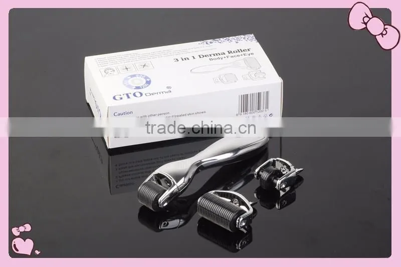 Popular 3 in 1 derma roller with 180 / 600/ 1200 needles (CE approval)