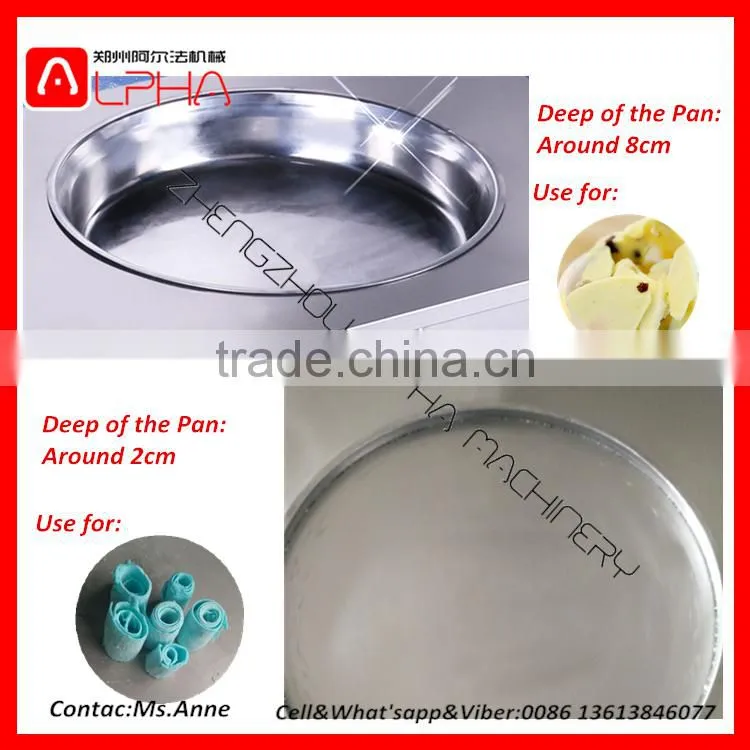 Thailand Flat Pan Ice Cream Roll Making Machine
