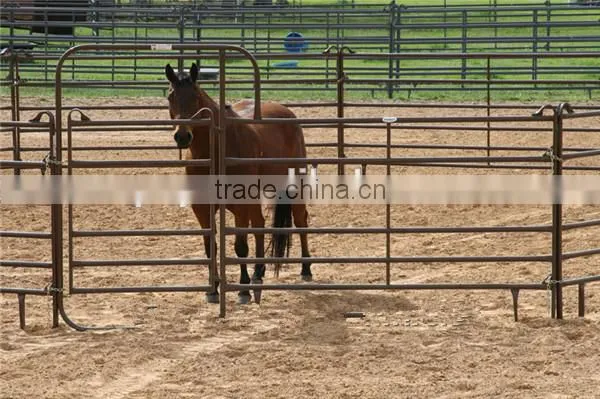 cheap metal livestock animal farm fence rails holding yards ranch fence panels