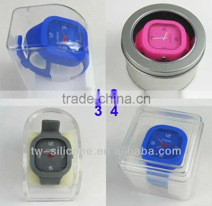 Soft Sponge Inside Hard Clear Plastic Watches Case