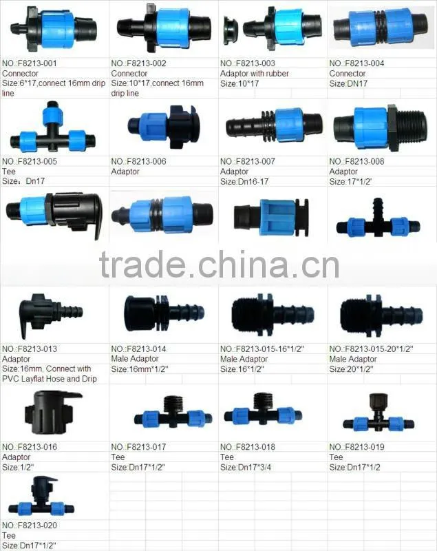 Irrigation Drip Tape and Pipe Coupling