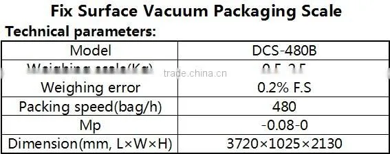 High Quality Six Surface Vacuum Bagging Scale/Bagging Machine
