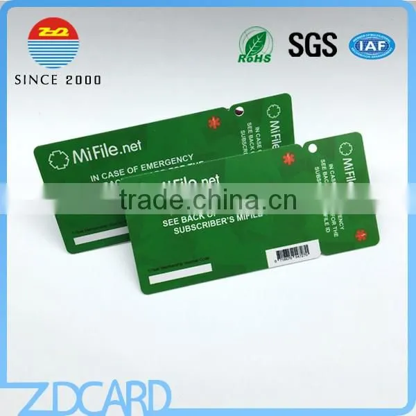 2 in 1 Combo barcode key tag plastic pvc membership card
