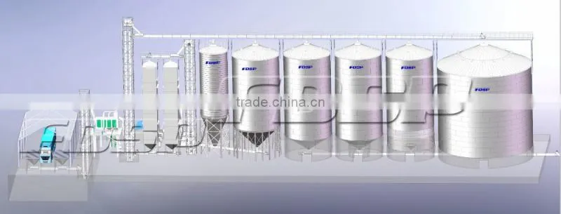 60Ton grain storage silos barley storage steel silo price