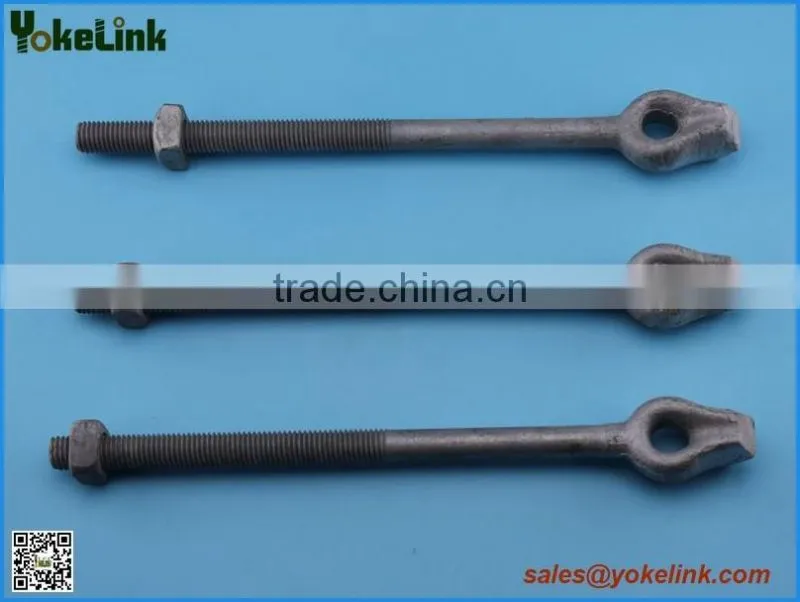 Drop forged lifting Straight Thimbleye bolts with cone point