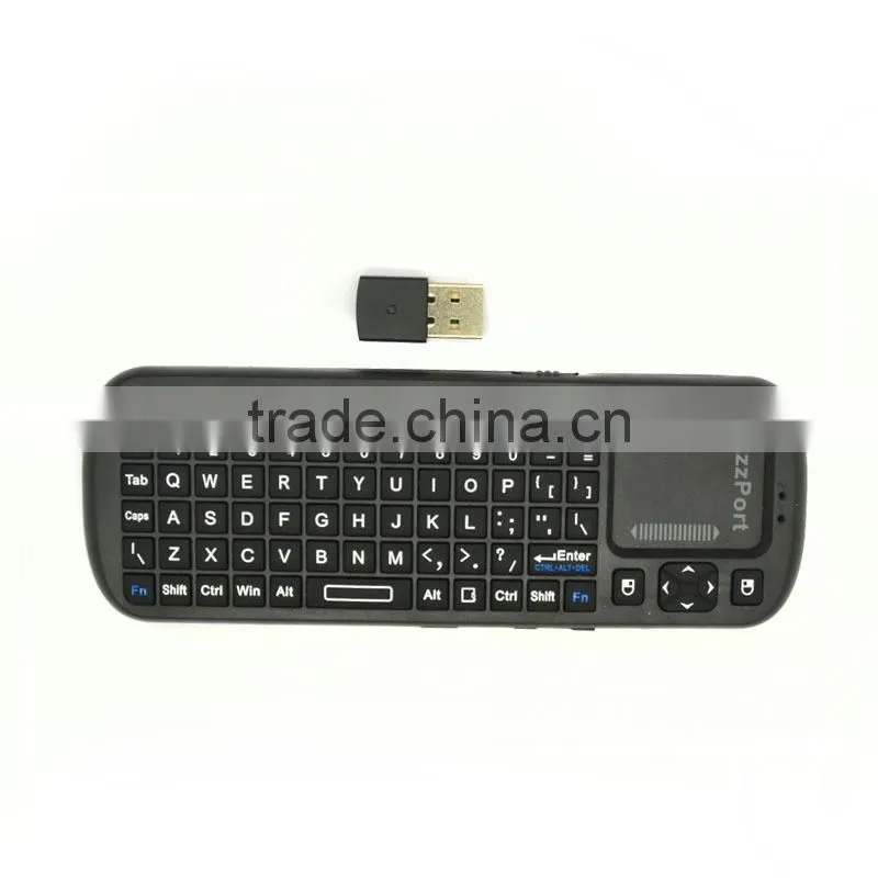 2 in 1 2.4G IR Rii wireless keyboard Mini universal remote & mini wireless keyboard with Touchpad and Built in IR Remote