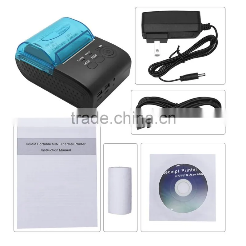 Voxlink portable barcode printer 58mm thermal receipt printer bluetooth for android system