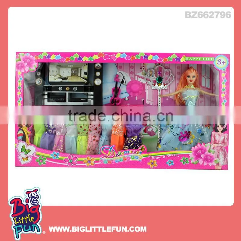 11.5 inch solid loli dolls toy princess dress up games for girls
