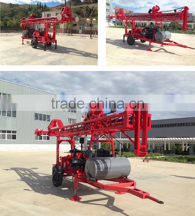 Professional manufacture 200m trailer used water well drilling machine for sale