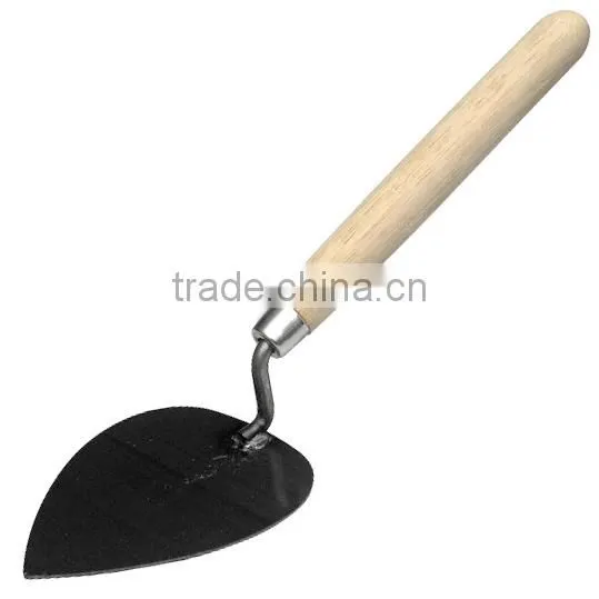 heart round shape brick trowel with wood handle plaster trowel