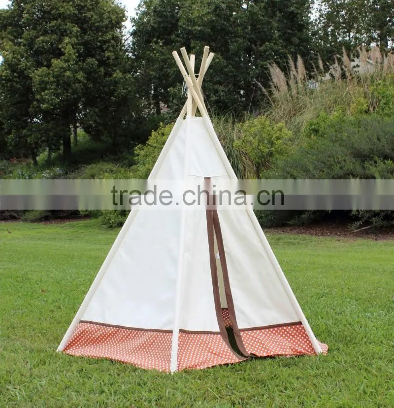 Promotional Kids Children play indoor room cotton canvas indian teepee tent