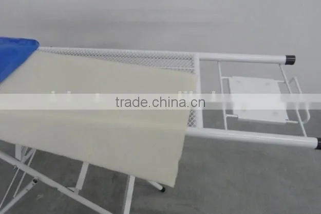 wooden ironing board with color cover