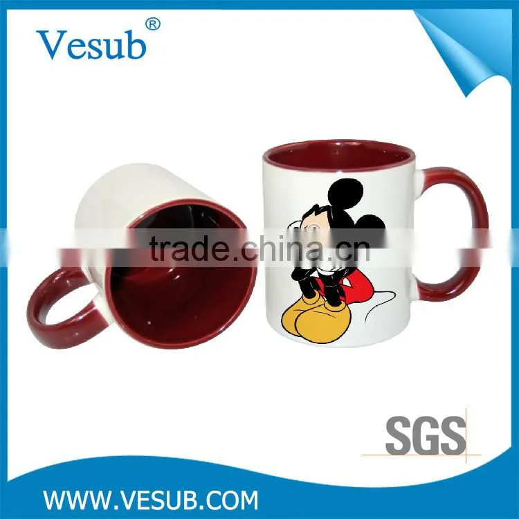Top grade professional 11OZ double color customized vacuum magic mug sublimation