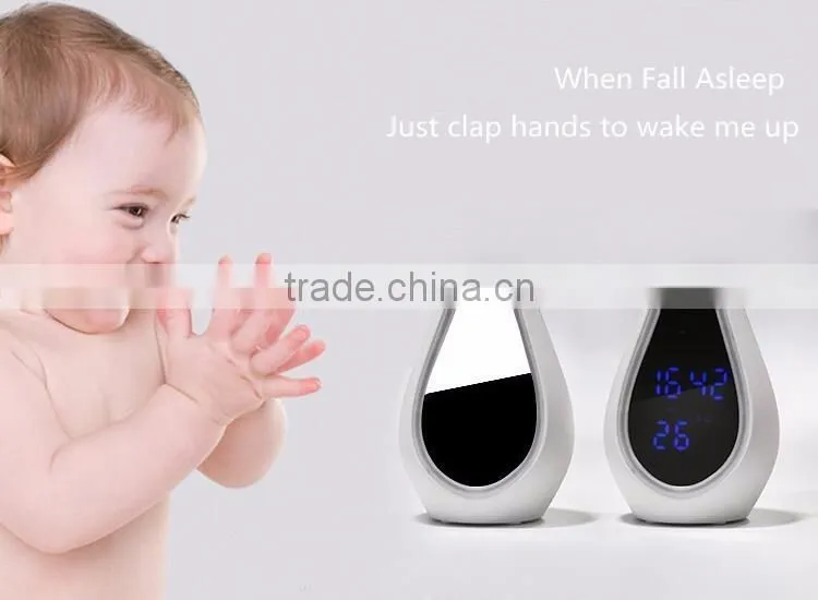 Simple Fashion Multi-functional Cute Bear Desk Clock With Mirror/LED Back Light/Bluetooth Speaker/Temperature Digital Clock