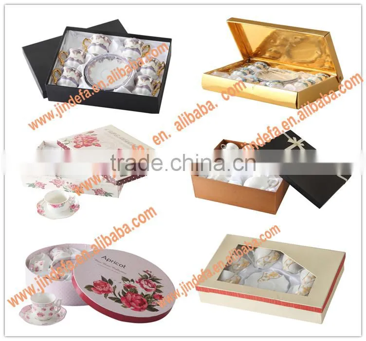 Retail Fine Bone China 80cc porcelain gold arabic tea cup set