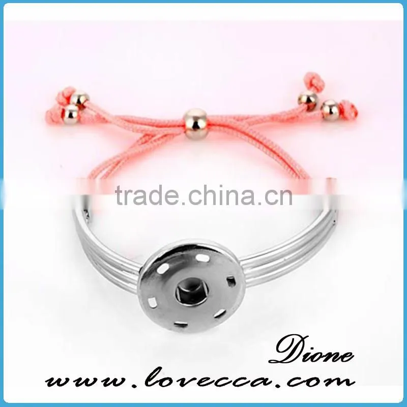 Wholesale Adjustable interchangeable jewelry snap button bracelet