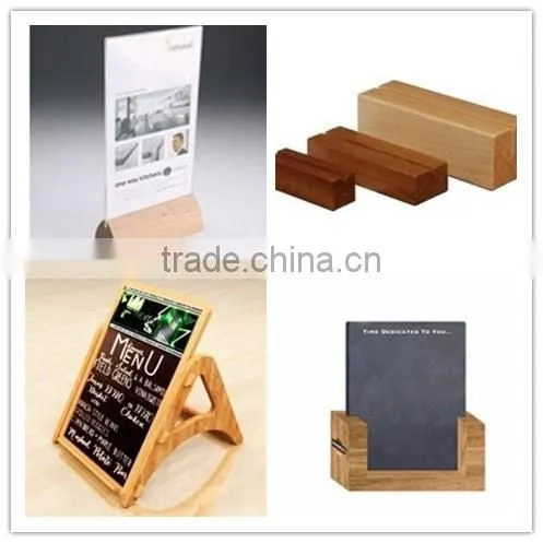 wooden menu holder Holder A4 A5 menus With acrylic pocket to hold insert