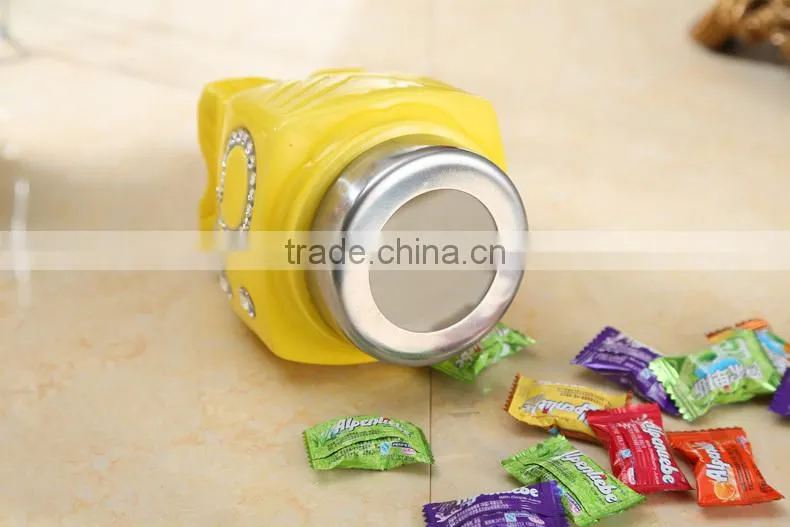 ceramic canister set with stainless metal frame