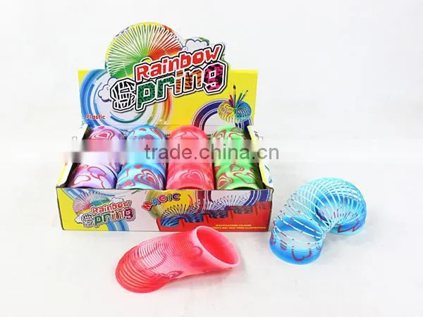 hot sale kids educational plastic magic rainbow spring toys/hot sale promotional gift magic rainbow circle