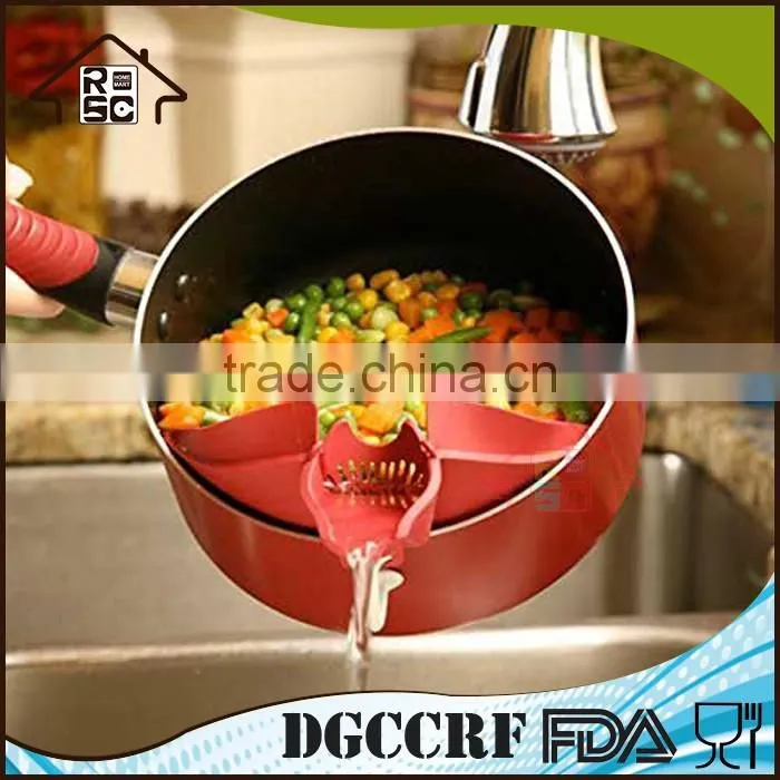NBRSC Heat Resistant Clip On Single Red Silicone Pouring Spout