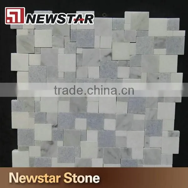 Newstar white carrara marble cheveron mosaic designs