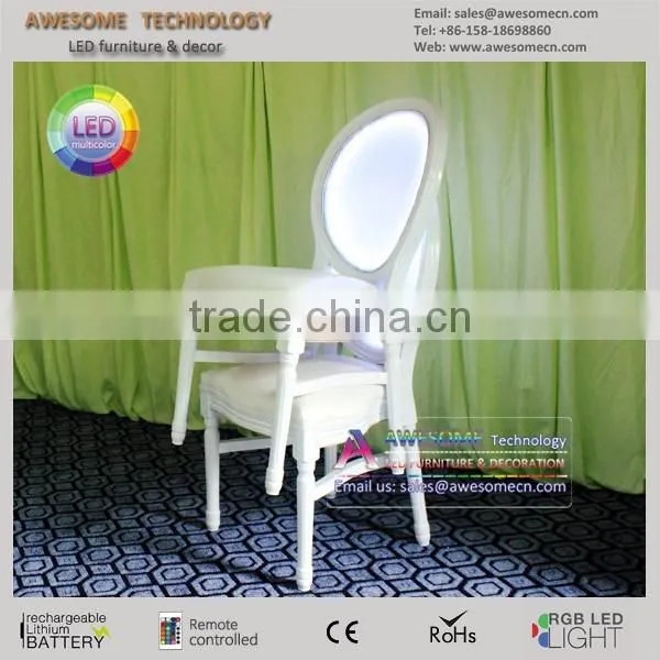 dubai wood led furniture for white wedding (CH004)
