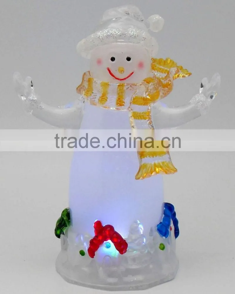 acrylic color changing snowman led light decorations supplier