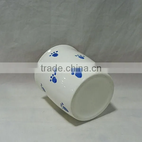 White Color Dog Treat Jar