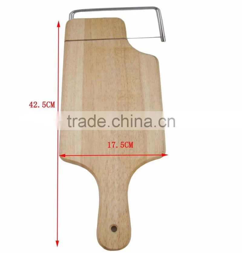 Cheese Wooden Cutting Board With Cheese Slicer