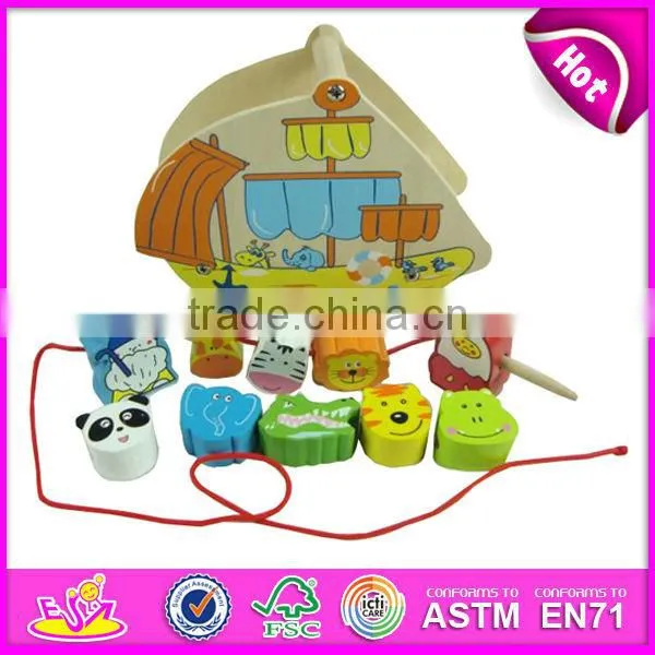 2016 new design push back car toy,cute and lovely wooden animal toy,most fashion pull and push toy W05B068