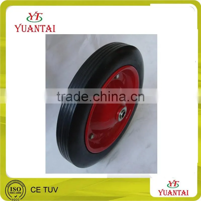 high quality solid rubber diameter 40mm rubber wheel barrow tire 300/350/400/450/650