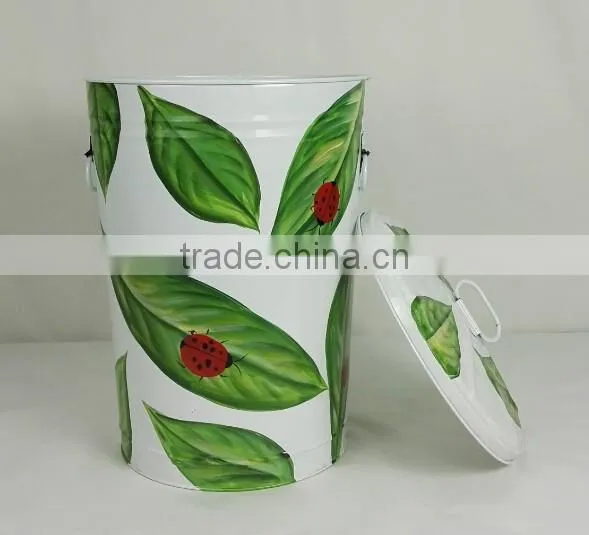metal colored trash can painting colored trash can with lid